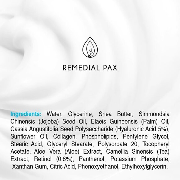 REMEDIAL PAX Retinol & Collagen Moisturizer Face Cream Day & Night 1.85oz - Picture 8 of 8